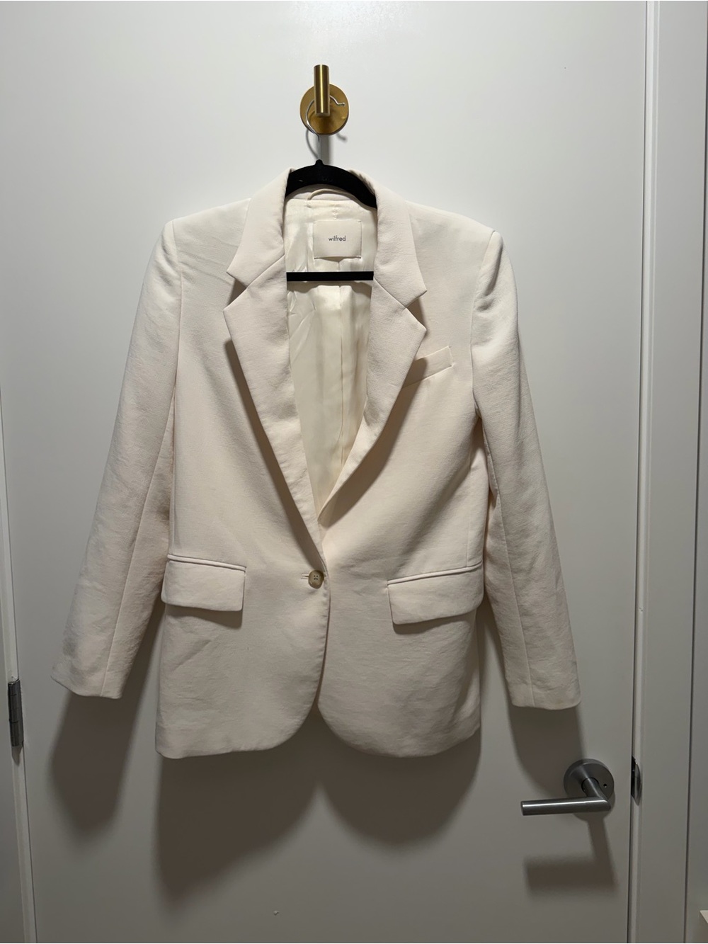 Wilfred Off-White Single-Button Tailored Blazer